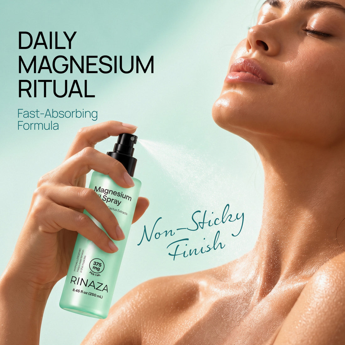 RINAZA Magnesium Oil Spray + Free Magnesium Patches